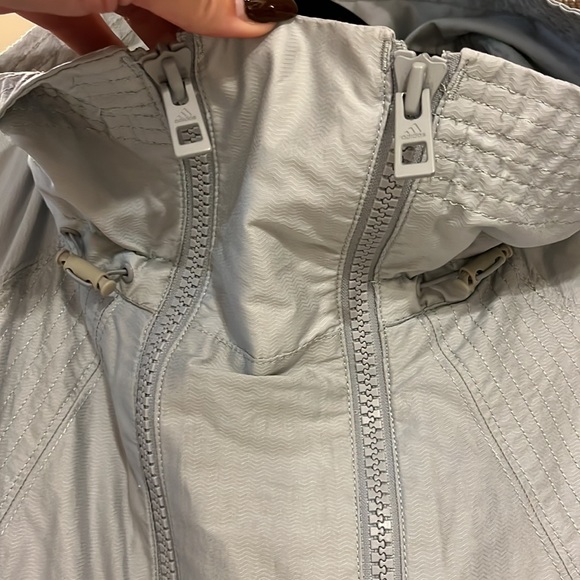 BNWOT Stella McCartney for ADIDAS double zippered light grey 💨 breaker - Picture 3 of 8